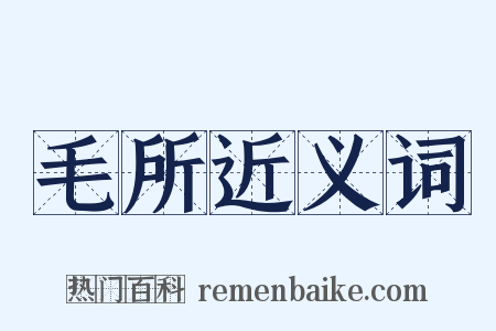 毛所近义词是什么意思的图片